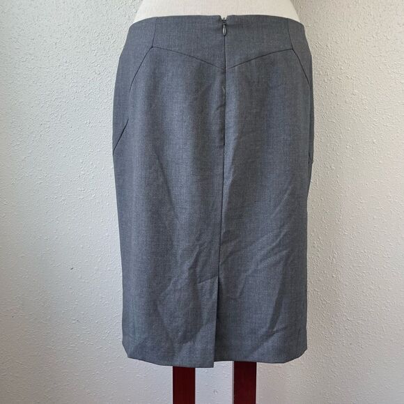 Worthington Gray Midi Skirt Size 10 EUC - Picture 3 of 7
